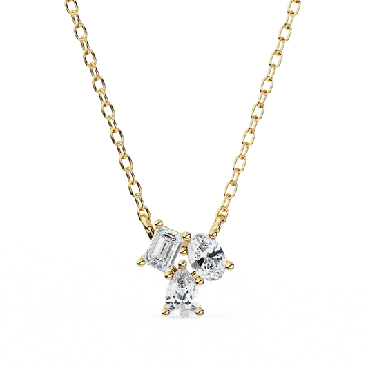 Trio Facet Diamond Pendant