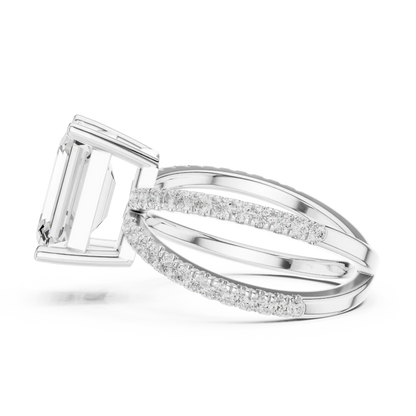 Emeralla Split Diamond Ring