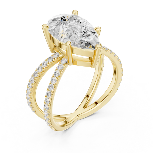 Elysian Cross Diamond Ring