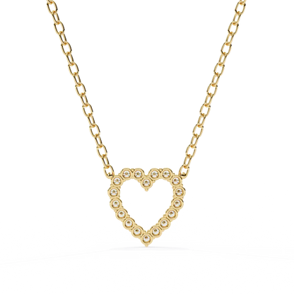 Open Heart Diamond Pendant
