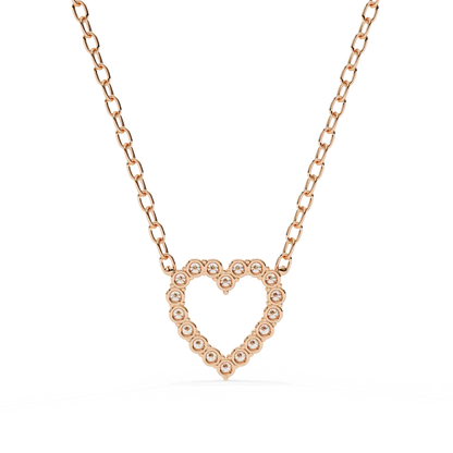 Open Heart Diamond Pendant