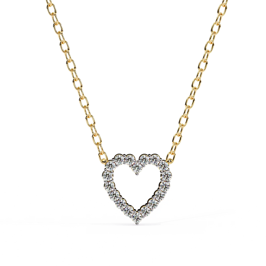 Open Heart Diamond Pendant