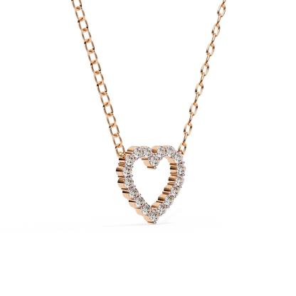 Open Heart Diamond Pendant