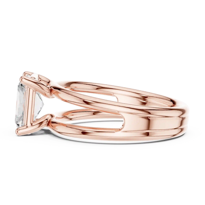 Double Rail Diamond Ring