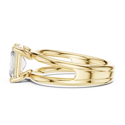 Double Rail Diamond Ring