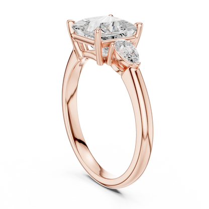 Three Point Grace Diamond Ring