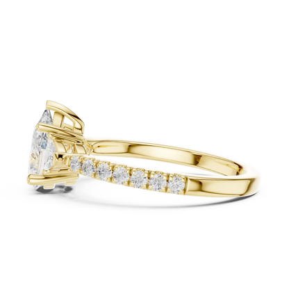 Pear Trinity Diamond Ring
