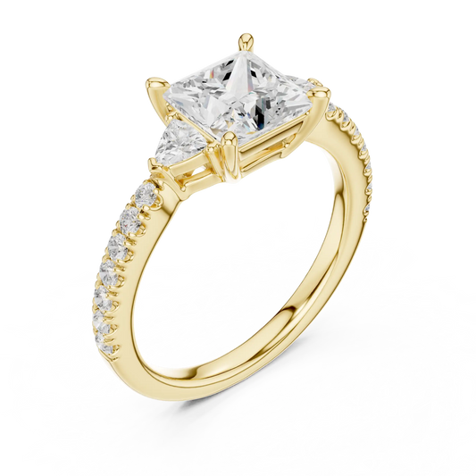 Trillion Charm Diamond Ring