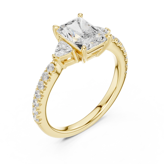 Trillion Crest Diamond Ring