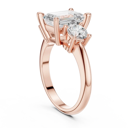 Emerald Trinity Diamond Ring