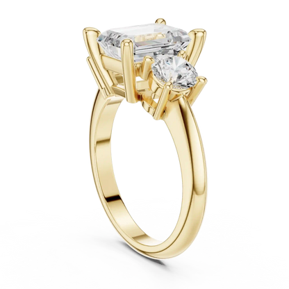 Emerald Trinity Diamond Ring