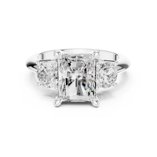 Three Sided Diamond Ring