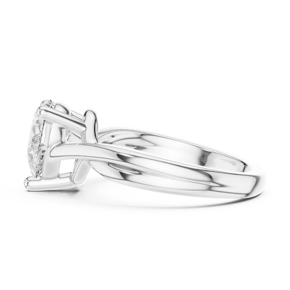 Ribbon Pear Diamond Ring