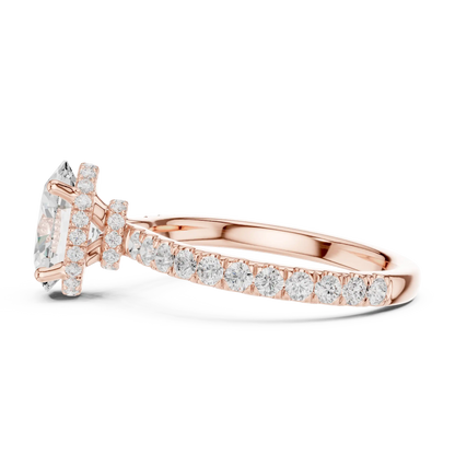 Hidden Halo Diamond Ring