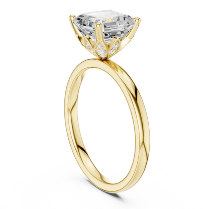 Asscher Vault Diamond Ring