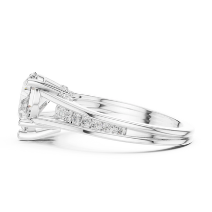 Pear Vestal Diamond Ring