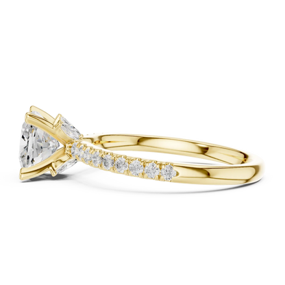 Quiet Cushion Diamond Ring