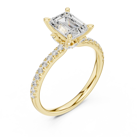 Hidden Curve Diamond Ring
