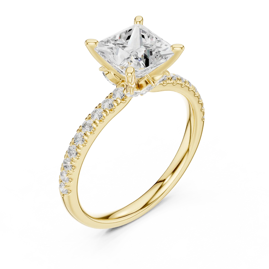 Hidden Pave Diamond Ring