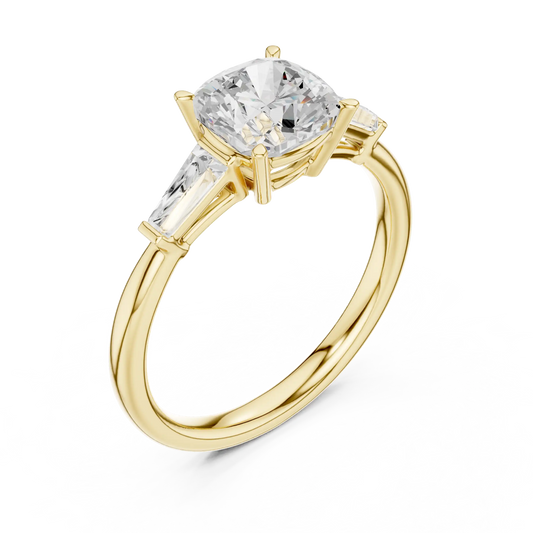 Tapered Grace Diamond Ring