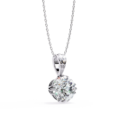 Single Flame Diamond Pendant