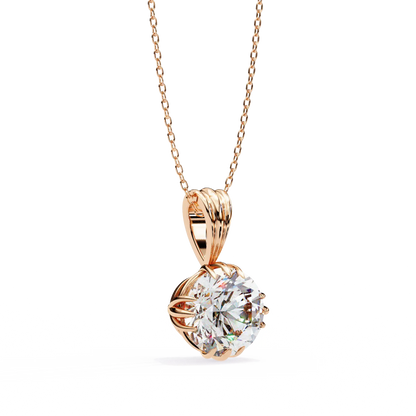 Single Flame Diamond Pendant