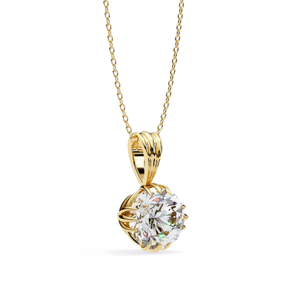 Single Flame Diamond Pendant