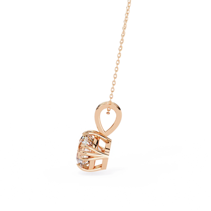 Single Flame Diamond Pendant