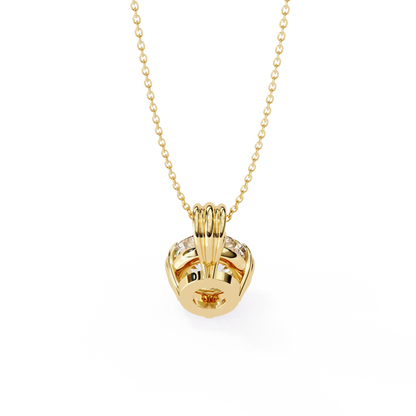 Single Flame Diamond Pendant