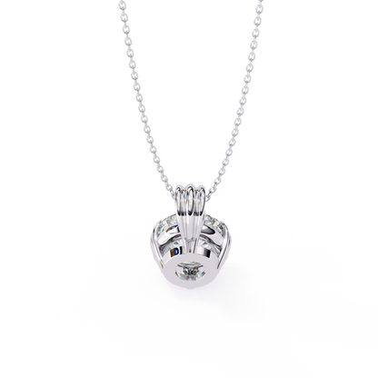 Single Flame Diamond Pendant