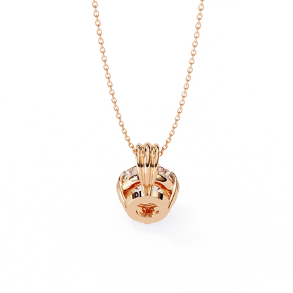 Single Flame Diamond Pendant