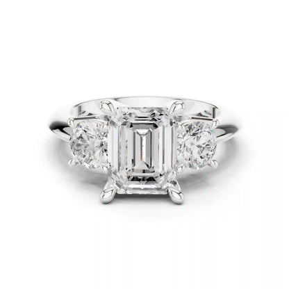 Emerald Trinity Diamond Ring