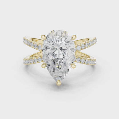Elysian Cross Diamond Ring