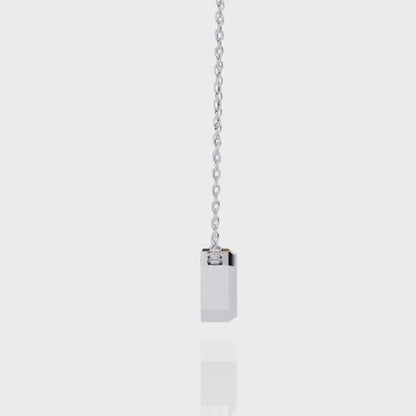 Beveled Emerald Diamond Pendant