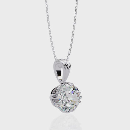 Single Flame Diamond Pendant