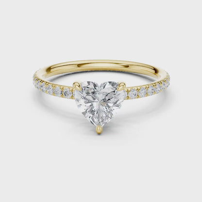 Sweetheart Pave Diamond Ring