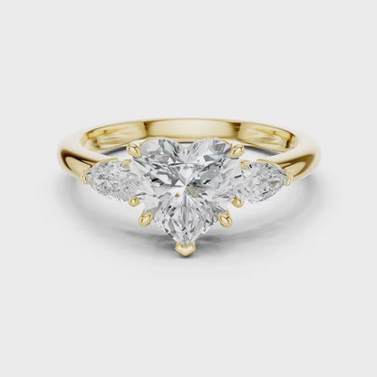 Heart's Escort Diamond Ring