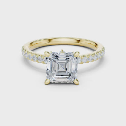 Quiet Grid Diamond Ring