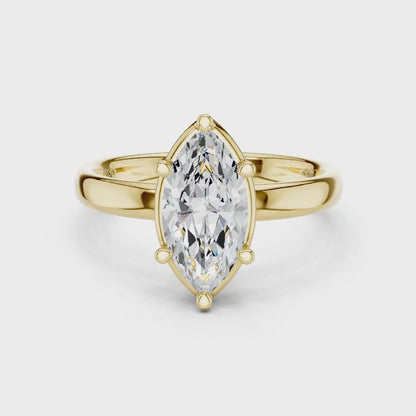 Slender Point Diamond Ring