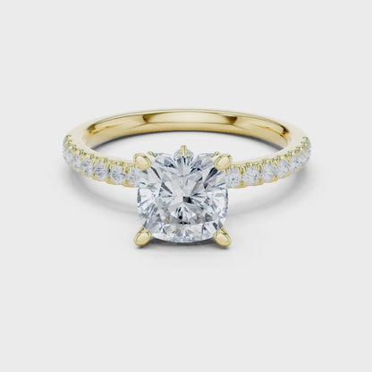 Quiet Cushion Diamond Ring