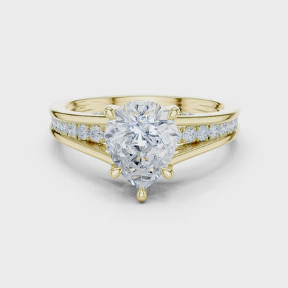 Pear Vestal Diamond Ring