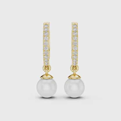 Pavé Pearl Bali Earrings