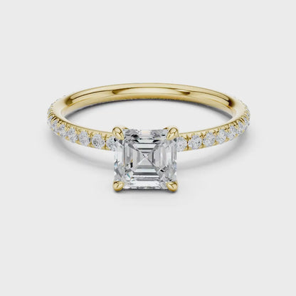 Asscherla Diamond Ring